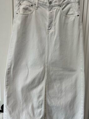 J. Crew White Maxi Skirt